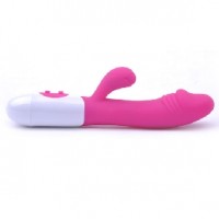 Penis G-Spot Vibrator, Dual Motors, Silicone,10 Function